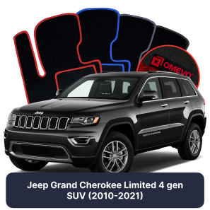 Velours-Autofußmatten OMEVO für Jeep Grand Cherokee Limited 4 gen SUV (2010-2021)