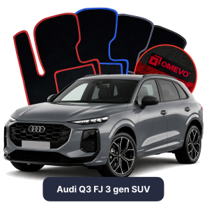 Velours-Autofußmatten OMEVO für Audi Q3 FJ 3 gen SUV (2025-2026)