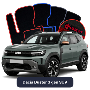 OMEVO Velours-Autofußmatten für Dacia Duster 3 gen SUV (2024-2025)