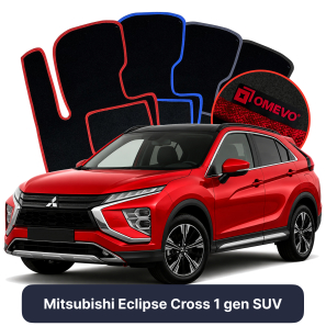 Velours-Autofußmatten OMEVO für Mitsubishi Eclipse Cross 1 gen SUV (2018-2025)