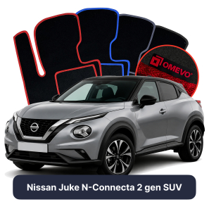 Velours-Autofußmatten OMEVO für Nissan Juke N-Connecta 2 gen SUV (2019-2025)