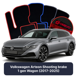 Velours-Autofußmatten OMEVO für Volkswagen Arteon Shooting brake 1 gen Kombi (2017-2025)