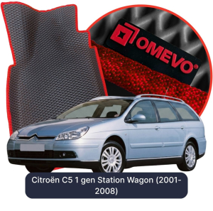 OMEVO 5D Pro EVA Fußmatten für Citroën C5 1 gen Kombi (2001-2008)