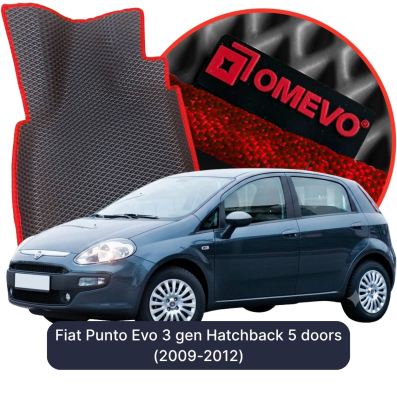 EVA Autoteppiche OMEVO für Fiat Punto Evo 3 gen Kompakt 5 Türer (2009-2012)