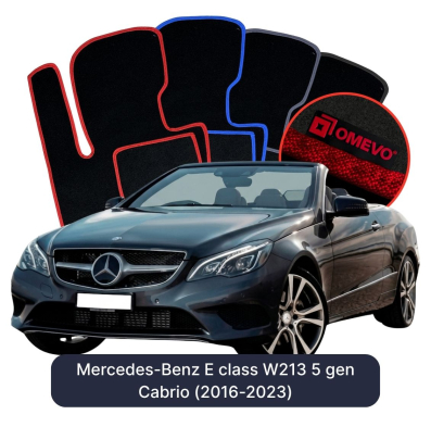 Velours-Autofußmatten OMEVO für Mercedes-Benz E-Klasse W213 5 gen Cabrio (2016-2023)
