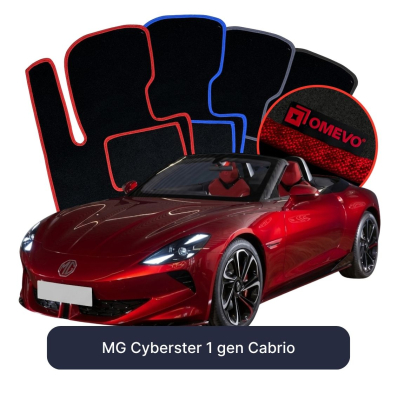 Velours-Autofußmatten OMEVO für MG Cyberster 1 gen Cabrio (2024-2025)