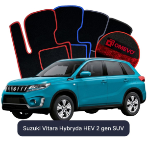 OMEVO Velours-Autofußmatten für Suzuki Vitara Hybrid 2 gen SUV (2015-2025)