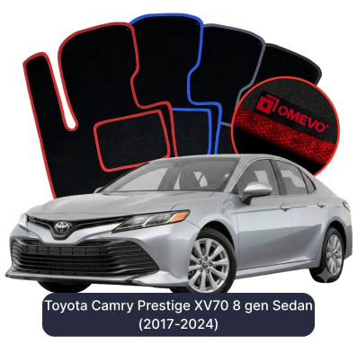 Velours-Autofußmatten OMEVO für Toyota Camry Prestige XV70 8 gen Limousine (2017-2024)