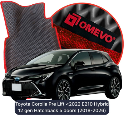 EVA Autoteppiche OMEVO für Toyota Corolla vor dem Facelift <2022 E210 Hybrid 12. gen Hatchback 5-türig (2018-2026)