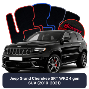 Velours-Autofußmatten OMEVO für Jeep Grand Cherokee SRT WK2 4 gen SUV (2010-2021)