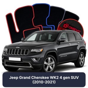 Velours-Autofußmatten OMEVO für Jeep Grand Cherokee WK2 4 gen SUV (2010-2021)