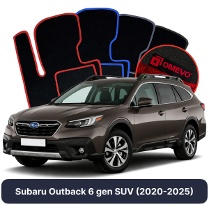 OMEVO Velours-Autofußmatten für Subaru Outback 6 gen SUV (2020-2025)