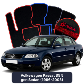 Velours-Autofußmatten OMEVO für Volkswagen Passat B5 5 gen Limousine (1996-2005)