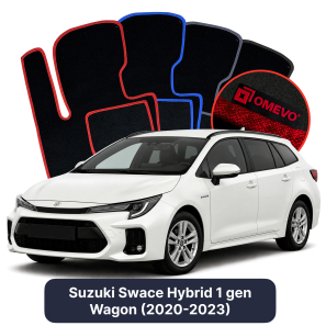 Velours-Autofußmatten OMEVO für Suzuki Swace Hybrid 1 gen Kombi (2020-2023)