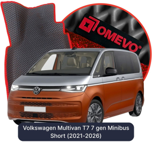 OMEVO 5D Pro EVA Fußmatten für Volkswagen Multivan T7 7 gen Minibus Short (2021-2026)