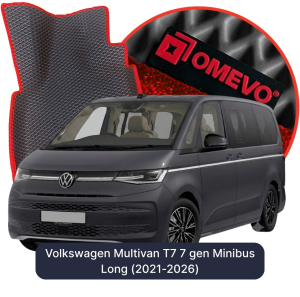OMEVO 5D Pro EVA Fußmatten für Volkswagen Multivan T7 7 gen Minibus Long (2021-2026)