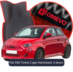 OMEVO 5D Pro EVA Fußmatten für Fiat 500 Torino 2 gen Kompakt 3 Türer (2020-2026)
