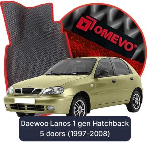 OMEVO 5D Pro EVA Fußmatten für Daewoo Lanos 1 gen Hatchback 5 Türen (1997-2008)