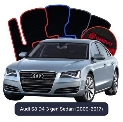 Velours-Autofußmatten OMEVO für Audi S8 D4 3 gen Sedan (2009-2017)