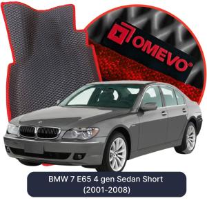 OMEVO 5D Pro EVA Fußmatten für BMW 7 E65 4 gen Limousine Short (2001-2008)