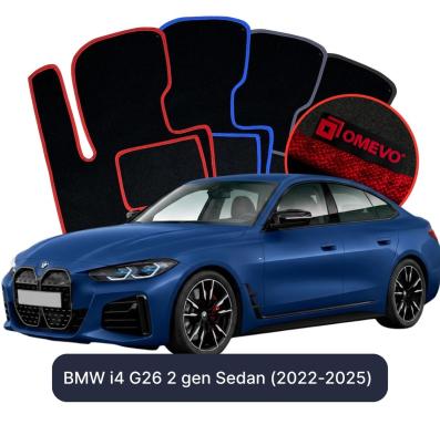Velours-Autofußmatten OMEVO für BMW i4 G26 2 gen Limousine (2022-2025)