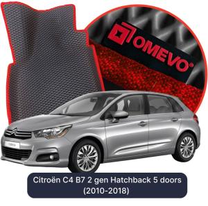 OMEVO 5D Pro EVA Fußmatten für Citroën C4 B7 2 gen Schrägheck 5 Türen (2010-2018)