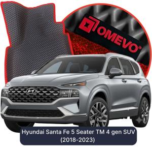 OMEVO 5D Pro EVA Fußmatten für Hyundai Santa Fe 5-Sitzer TM 4 gen SUV (2018-2023)