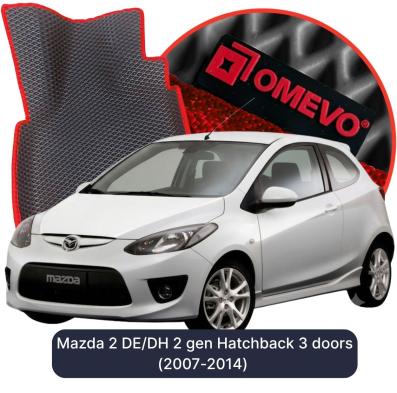 EVA Autoteppiche OMEVO für Mazda 2 DE/DH 2 gen Kompakt 3 Türer (2007-2014)