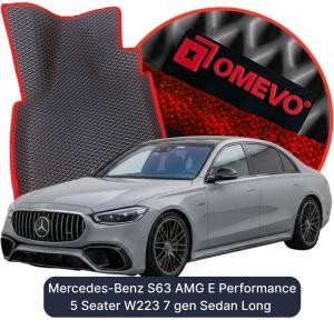 OMEVO 5D Pro EVA Fußmatten für Mercedes-Benz S63 AMG E Performance 5-Sitzer W223 7 gen Limousine Long (2020-2026)