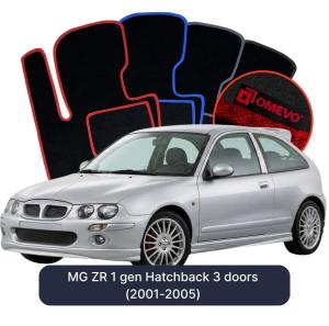 OMEVO Velours-Autofußmatten für MG ZR 1 gen Kompakt 3 Türer (2001-2005)
