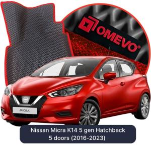 OMEVO 5D Pro EVA Fußmatten für Nissan Micra K14 5 gen Kompakt 5 Türer (2016-2023)
