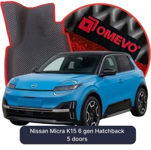 OMEVO 5D Pro EVA Fußmatten für Nissan Micra K15 6 gen Kompakt 5 Türer (2025-2026)
