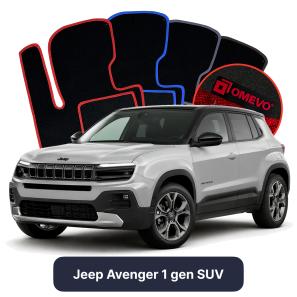 Velours-Autofußmatten OMEVO für Jeep Avenger 1 gen SUV (2023-2025)