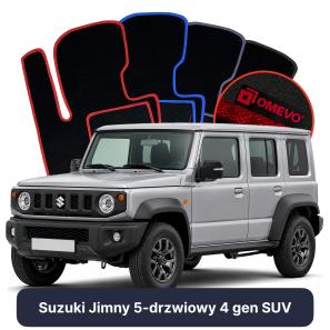 Velours-Autofußmatten OMEVO für Suzuki Jimny 5-Türer 4 gen SUV (2018-2025)
