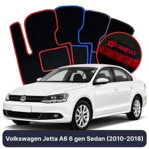 Velours-Autofußmatten OMEVO für Volkswagen Jetta A6 6 gen Limousine (2010-2018)