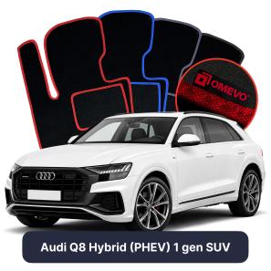 Velours-Autofußmatten OMEVO für Audi Q8 Hybrid (PHEV) 1 gen SUV (2018–2025)