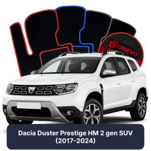Velours-Autofußmatten OMEVO für Dacia Duster Prestige HM 2 gen SUV (2017-2024)