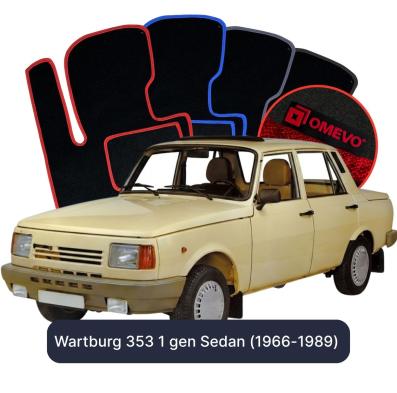 Velours-Autofußmatten OMEVO für Wartburg 353 1 gen Limousine (1966-1989)