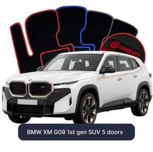OMEVO Velours-Autofußmatten für BMW XM G09 1. Gen. SUV 5-Türer (2022-2026)