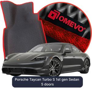 OMEVO 5D Pro EVA Fußmatten für Porsche Taycan Turbo S 1. Gen. Limousine 5-Türer (2019-2026)