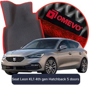 OMEVO 5D Pro EVA Fußmatten für Seat Leon KL1 4. Gen. Kompakt 5-Türer (2020-2026)