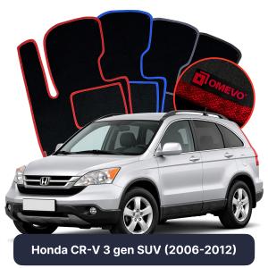 OMEVO Velours-Autofußmatten für Honda CR-V 3 gen SUV (2006-2012)
