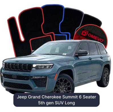 Velours-Autofußmatten OMEVO für Jeep Grand Cherokee Summit 6-Sitzer 5. Gen. SUV Langversion (2021-2026)