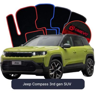Velours-Autofußmatten OMEVO für Jeep Compass 3. Gen. SUV (2025-2026)