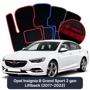 Velours-Autofußmatten OMEVO für Opel Insignia Grand Sport B 2 gen Liftback (2017-2022)