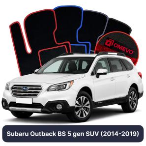 Velours-Autofußmatten OMEVO für Subaru Outback 5 gen SUV (2014-2019)