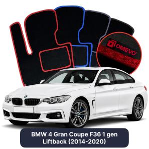 Velours-Autofußmatten OMEVO für BMW 4er Gran Coupe F36 1 gen Liftback (2014-2020)