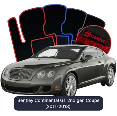 Velours-Autofußmatten OMEVO für Bentley Continental GT 2 gen Coupe (2011-2018)