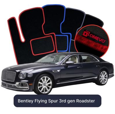 Velours-Autofußmatten OMEVO für Bentley Flying Spur 3 gen Roadster (2019-2025)