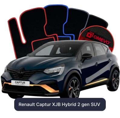 Velours-Autofußmatten OMEVO für Renault Captur XJB Hybrid 2 gen SUV (2019-2026)